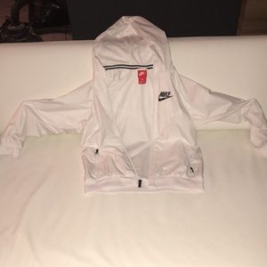 Nike white kids windrunner (medium)